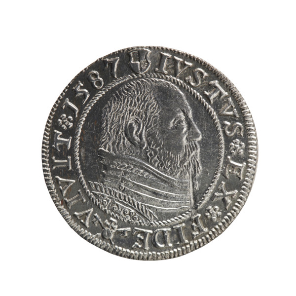 Obverse: Prussian eagle with crowned letter S on the chest; in the rim, between the borders, an