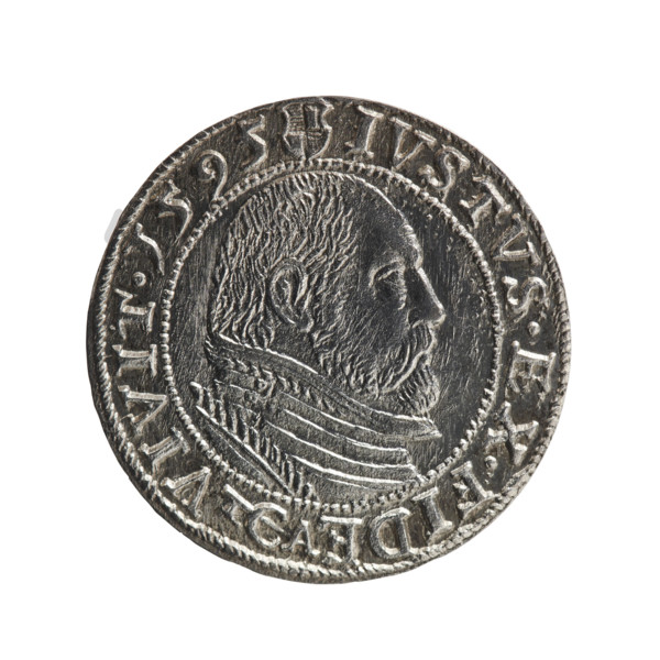 Obverse: Prussian eagle with crowned letter S on the chest; in the rim between the borders an