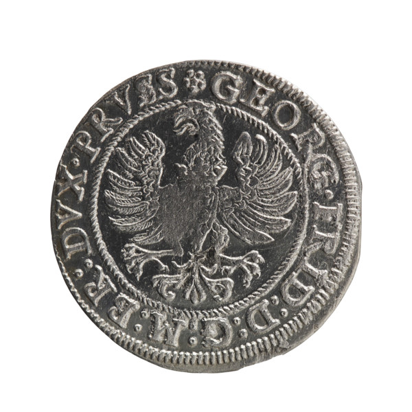 Grosz; Gulden; Pawel, publisher. Obverse: Prussian eagle with crowned letter S on the chest; in the