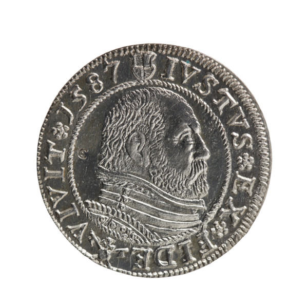 Obverse: Prussian eagle with crowned letter S on the chest; in the rim, between the borders, an