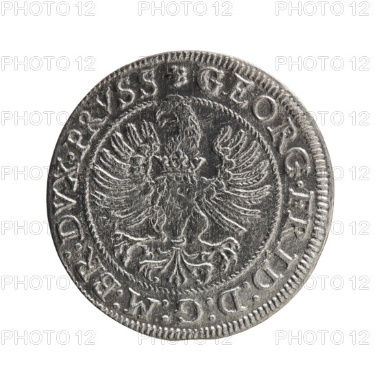 Grosz; Gulden, Pawel, publisher. Obverse: Prussian eagle with crowned letter S on the chest; in the