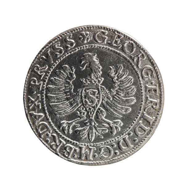 Anger, Krzysztof (Christoph), publisher. Obverse: Prussian eagle with a crowned letter S on the