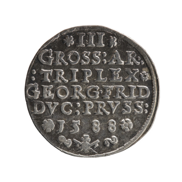 trojak; Gulden, Pawel, publisher; Jerzy Fryderyk (Duke of Karniów; 1539–1603) — iconography: