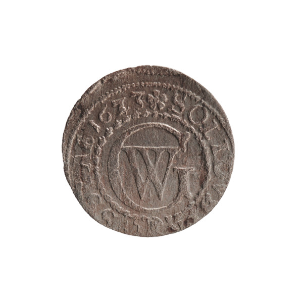 Szelag (coin), Ernest Pfahler. Obverse: Prussian eagle with crowned letter S on its chest; rim