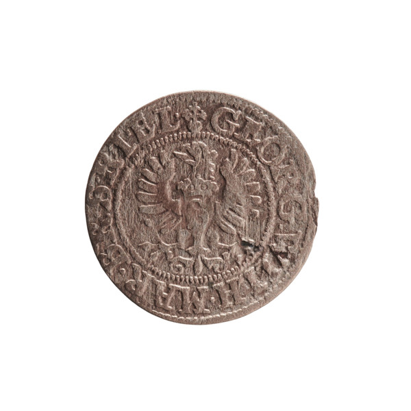 szelag; maker: Ernest Pfahler. Obverse: Prussian eagle with crowned letter S on its chest; rim