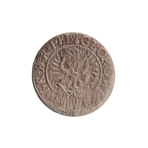szelag by Ernest Pfahler; coin (Ducal Prussia, Königsberg), 1627. Obverse: Prussian eagle with