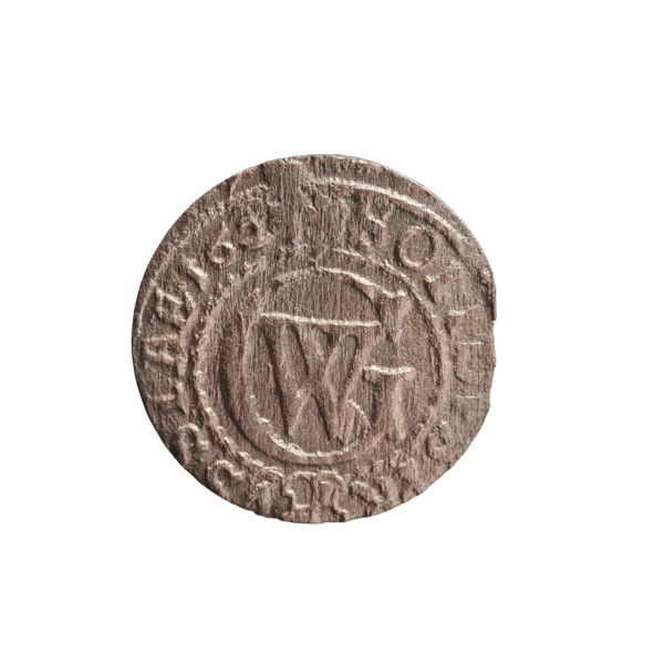 szelag; Ernest Pfahler; obverse: Prussian eagle with a crowned letter S on its chest; rim