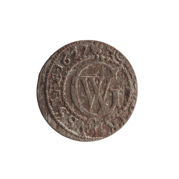 szelag, Pfahler, Ernest; obverse: Prussian eagle with crowned letter S on its chest; rim