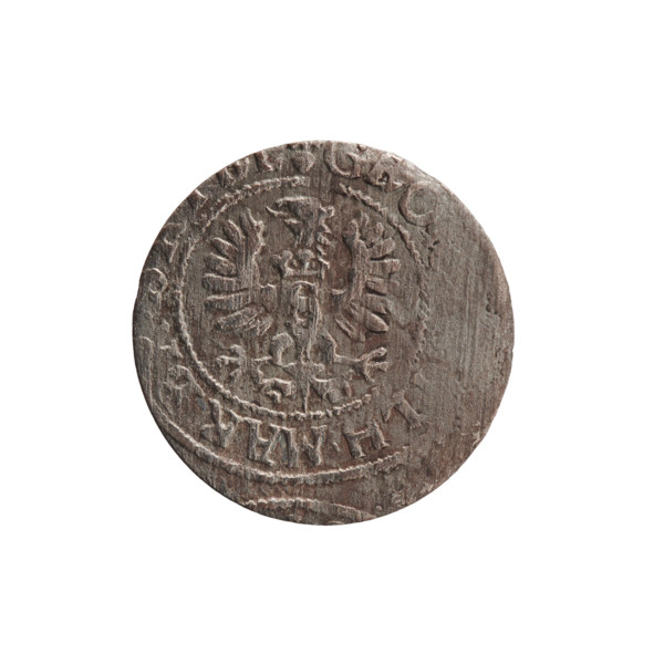 szelag, Pfahler, Ernest; Obv.: Prussian eagle with crowned letter S on its chest; rim inscription