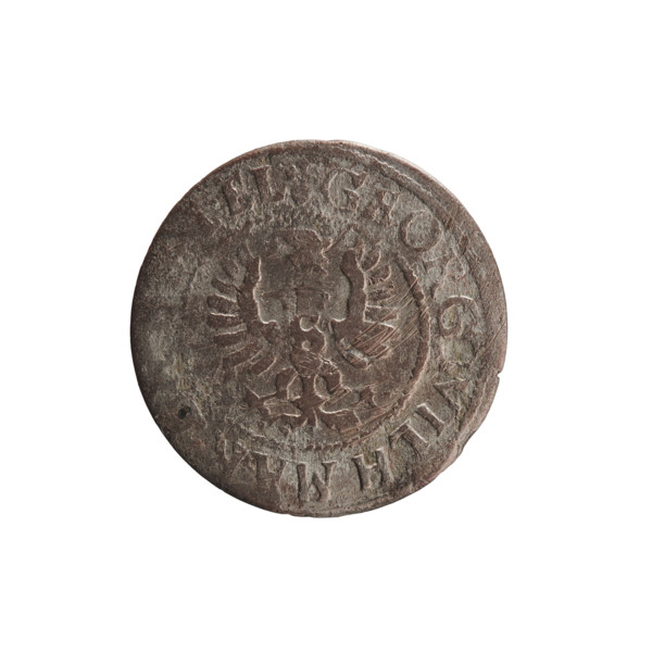 szelag, obverse: Prussian eagle with on its chest a crowned letter S; in the rim between the