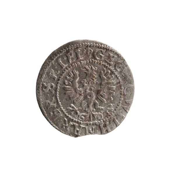 szelag; maker: Pfahler, Ernest; obverse: Prussian eagle with crowned letter S on its chest;