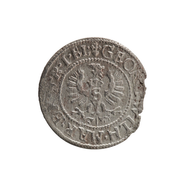 szelag; Ernest Pfahler; obverse: Prussian eagle with crowned letter S on its chest; rim inscription