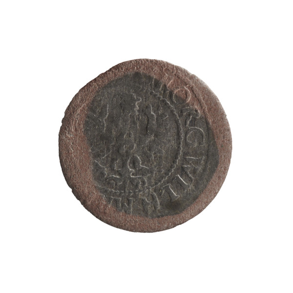 szelag, Pfahler, Ernest; Obv. Prussian eagle, on its chest a crowned letter S. In the rim between
