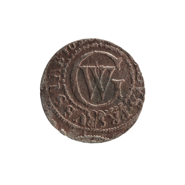 szelag, Pfahler, Ernest; Obv. Prussian eagle, on its chest a crowned letter S. In the rim between