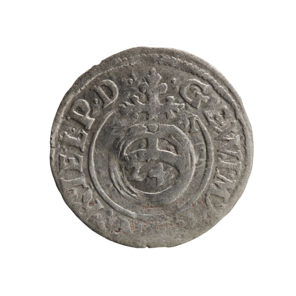 one and a half; cross (iconographic); George William Hohenzollern (Elector of Brandenburg; Duke of