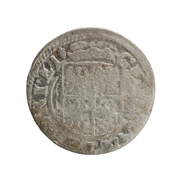 One-and-a-half; Ernest Pfahler. Obverse: Under the ducal mitre, a five-field heraldic shield; below