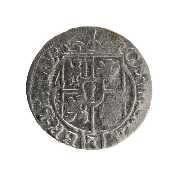 One-and-a-half (unit). Pfahler, Ernest. Obverse: Under the ducal mitre, a five-field heraldic
