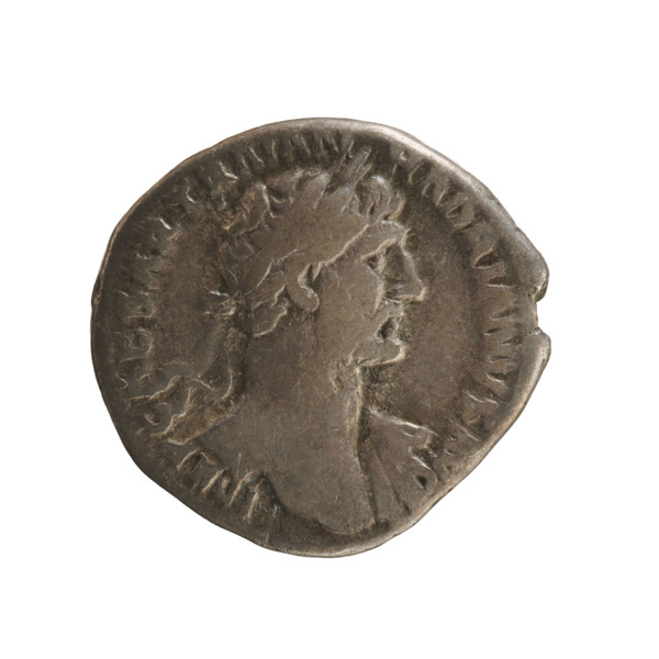 Denarius, Hadrian (76–138; Roman emperor 117–138). Obverse: bust of the emperor with a laurel