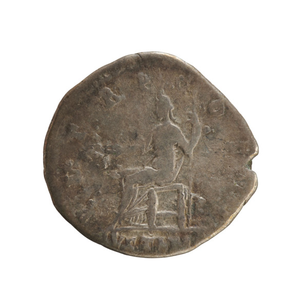 Denarius, Hadrian (76–138; Roman emperor 117–138). Obverse: bust of the emperor with a laurel
