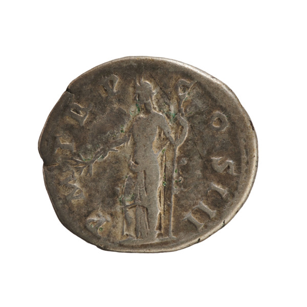 Denarius, Hadrian (76–138; Roman emperor 117–138). Obverse: bust of the emperor with a laurel