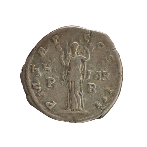 Denarius, Hadrian (76–138; Roman emperor 117–138). Obverse: Head of the emperor with a laurel