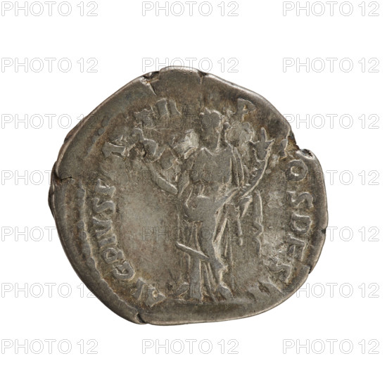 denarius; Antoninus Pius (86–161; Roman emperor 138–161); obverse: emperor's head right, legend IMP