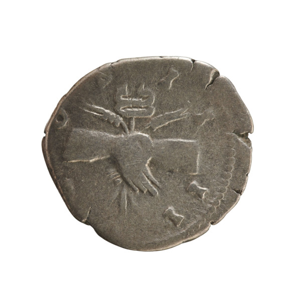 Denarius, Antoninus Pius (86–161; Roman Emperor 138–161). Obverse: Emperor's head right in a laurel