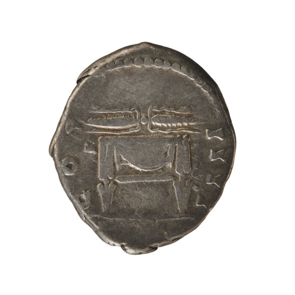 Denarius of Antoninus Pius (86–161; Roman emperor 138–161). Obverse: Emperor's head in a laurel