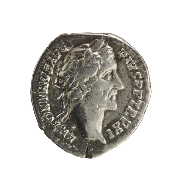 Denarius, Antoninus Pius (86–161; Roman emperor 138–161). Obverse: ANTONINVS AVG PIVS PP TR P XI —