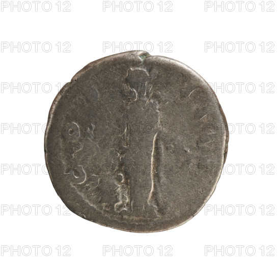Denarius of Antoninus Pius (86–161; Roman emperor 138–161). Obverse: Emperor's head laureate, right