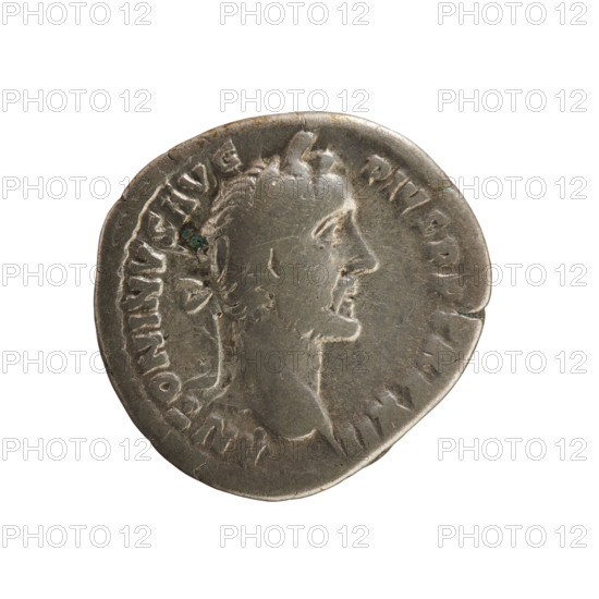 Denarius, Antoninus Pius (86–161; Roman emperor 138–161). Obverse: Emperor's head wearing a laurel