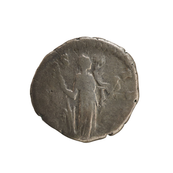 Denarius of Antoninus Pius (86–161; Roman Emperor 138–161). Obverse: Emperor's head in a laurel