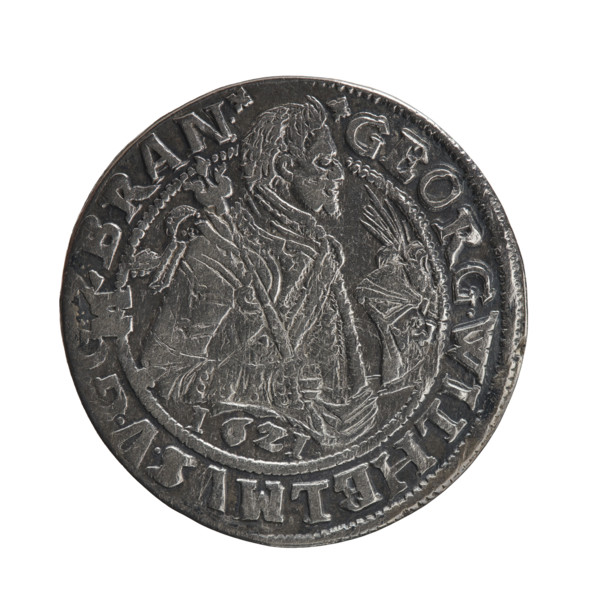 Obv. A bust in armor turned right, girded with a sash. A sceptre in his right hand. In front of the