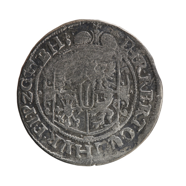 Pfahler, Ernest. Obverse: A bust in armor turned right, girded with a sash, holding a sceptre in