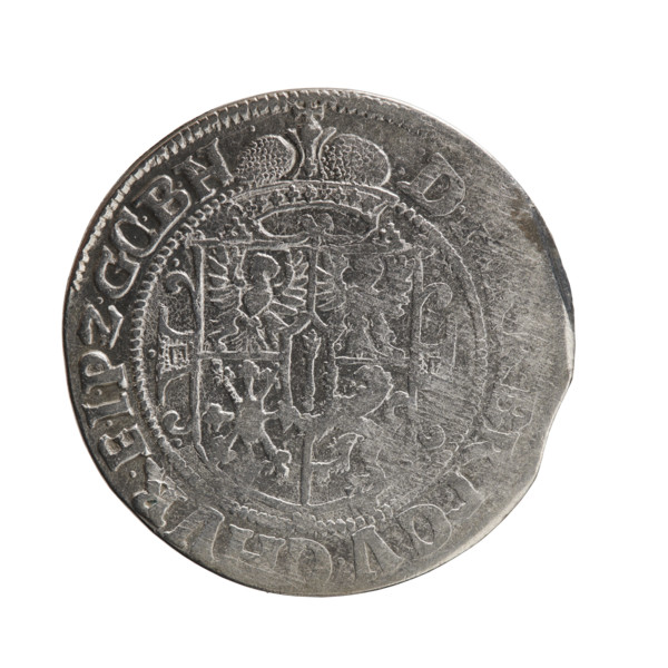 Male bust in armor, coats of arms, George William Hohenzollern (Elector of Brandenburg; Duke of