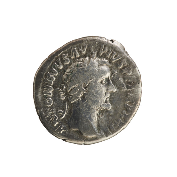 Denarius of Antoninus Pius (86–161; Roman emperor 138–161). Obverse: ANTONINVS AVG PIVS PP TR P