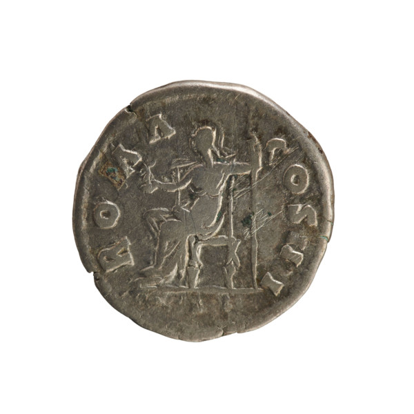 denarius, Antoninus Pius (86–161; Roman emperor 138–161) — iconography: busts, Roma (mythology),