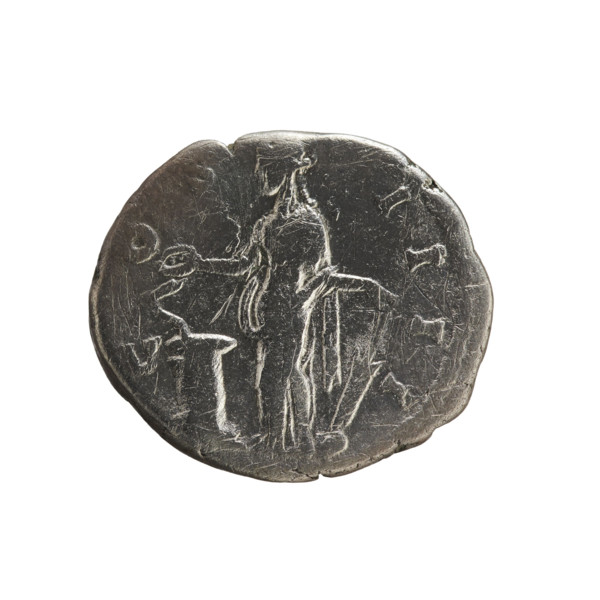 Denarius, Antoninus Pius (86–161; Roman emperor 138–161). Obverse: Emperor's head with a laurel