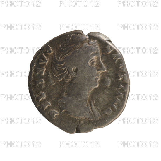 Denarius, Antoninus Pius (86–161; Roman emperor 138–161); Faustina the Elder (98–141; Roman empress