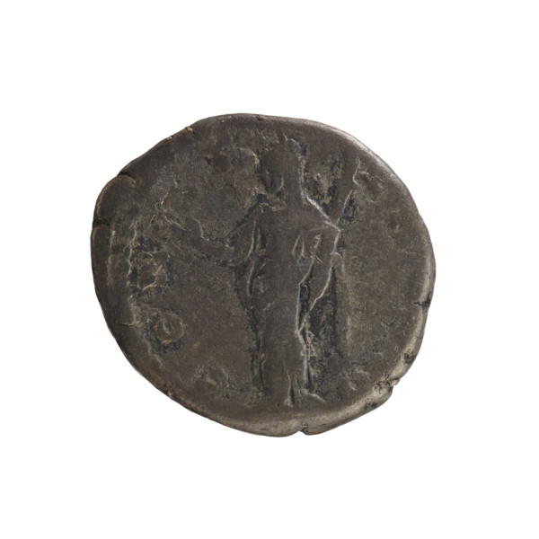Denarius, after 141 CE. Obverse: DIV, bust of Faustina the Elder (98–141 CE; Roman empress 138–141)