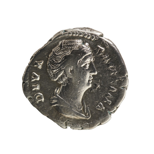 Denarius, Antoninus Pius (86–161; Roman emperor 138–161), Faustina the Elder (98–141; Roman empress