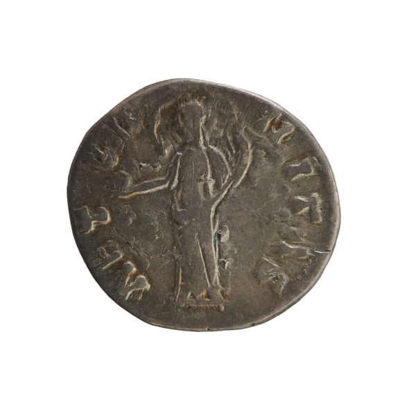 Denarius, after 141 CE. Roman Empire. Obverse: Bust of Faustina the Elder (98–141), turned right,