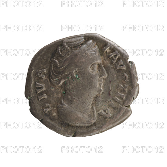 Denarius, after 141. Obverse: DIVA FAVSTINA — Bust of Faustina the Elder turned right, draped, hair