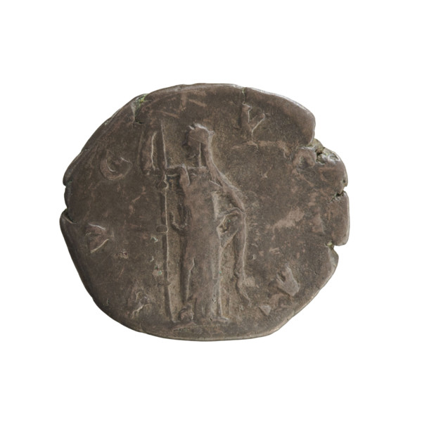 Denarius, after 141 CE. Obverse: DIVA FAVSTINA — Bust of Empress Faustina the Elder (98–141),