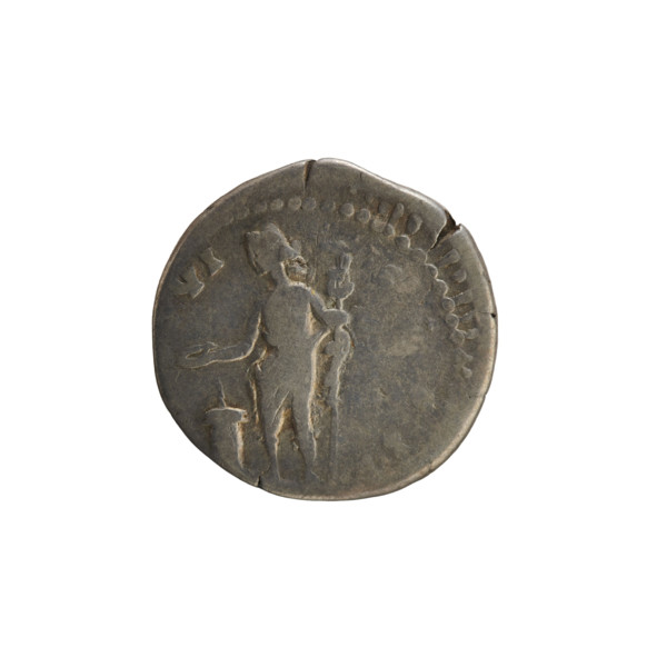 denarius, Antoninus Pius (86–161; Roman Emperor 138–161); obverse: head of Marcus Aurelius in