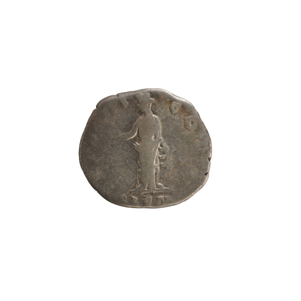 Denarius, Antoninus Pius (86–161; Roman emperor 138–161). Obverse: head of Marcus Aurelius (heir to