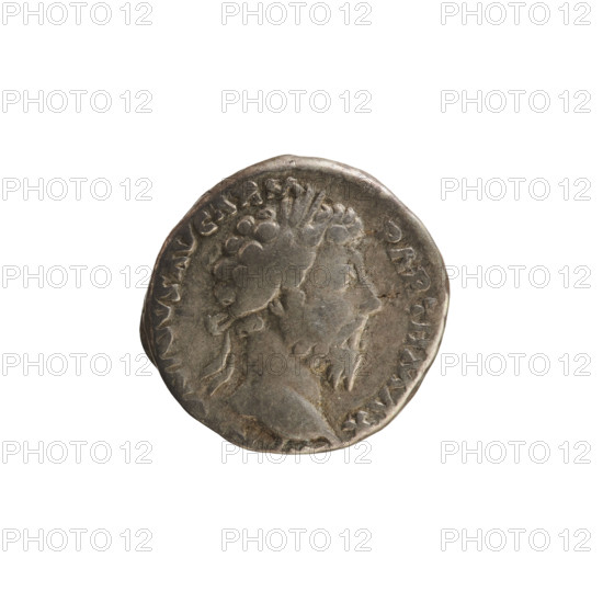 denarius, Marcus Aurelius (121–180; Roman emperor 161–180), imperial bust of Marcus Aurelius, Pax