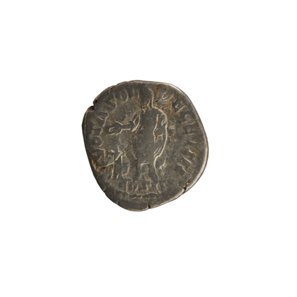 Denarius, Marcus Aurelius (121–180; Roman emperor 161–180). Obverse: Head of Marcus Aurelius with a