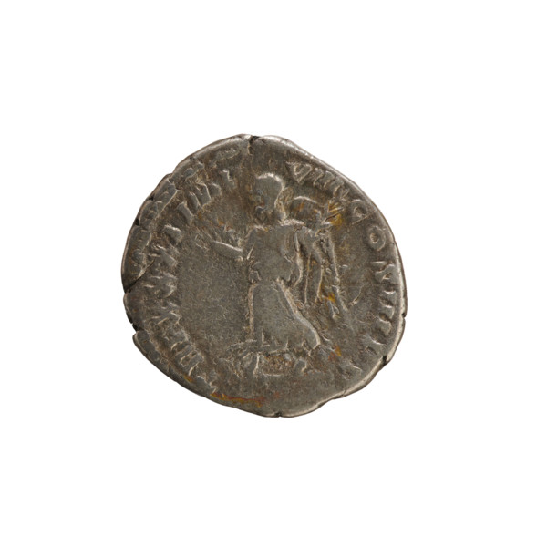 Denarius of Marcus Aurelius (121–180; Roman emperor 161–180), 176–177. Obverse: Head of Marcus