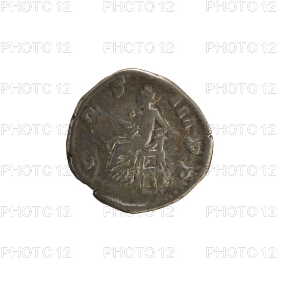 Denarius of Marcus Aurelius (121–180; Roman emperor 161–180). Obverse: Head of Marcus Aurelius in a